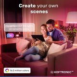 Hoftronic - E27 Smart LED Lamp - RGBWW - Wifi + Bluetooth - 10 Watt - Set van 6