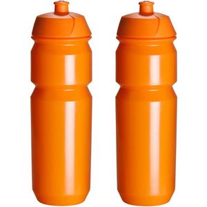 2 x Tacx Shiva Bidon - 750 ml - Oranje - Drinkbus