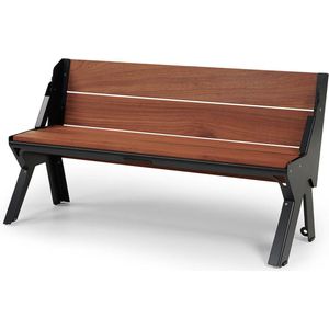 Spinwood Tuinbank | Picknicktafel | ineenhandomdraai | Tuintafel | 3-Personen | met Hoes | Mahogany Sapele Hout