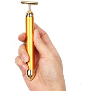 24k Goudkleurig | Beauty Bar | Gezichtsmassage Apparaat | Huidverjongingsapparaat | Gezichtsreiniging | Facelift | Verwijderen Rimpels | Gezichtsspieren Ontpannen | Verwijderen Wallen