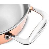 Hoge kookpan Ø20cm met deksel - inductie - koper - DUCQ