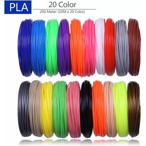 PLA Filament 1.75mm - 20 kleuren 200 meters - 3D Pen Filament - 3D Pen vullingen - 3D Pen navulling - 3D Filament