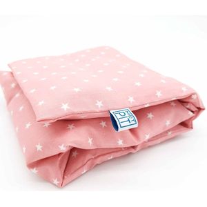Warmtekussen XL Met Pit ✿ Tarwe - Wasbare hoes - Zachte/geurloos tarwe - Made in NL/BE – Oud Roze Ster