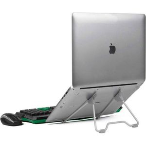 Universele Verstelbare & Opvouwbare Laptop Standaard | Laptop, Tablet, E-Reader & Boek | Aluminium Stand