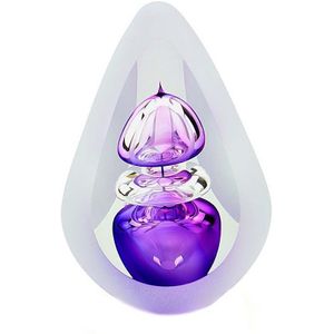 Kristalglazen 3D Traan Dieren Urn Orion purple Small (0.07 liter)