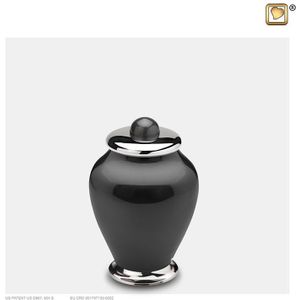 Mini Simplicity Dieren Urn Zwartzilver (0.075 liter)
