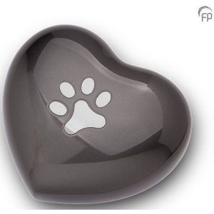 Hart - Dieren Urn - Antraciet - Messing - 0.9 Liter