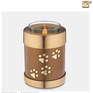 Dieren Urn met Waxinelichtje Brons-Metallic (0.45 liter)