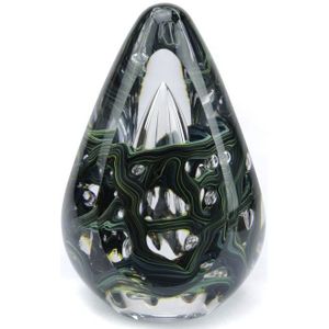 Kristalglazen 3D Traan Urn Astro Zwartgroen (0.07 liter)