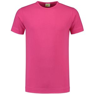 Lemon Soda heren T-shirt met korte mouwen in de kleur fuchsia in de