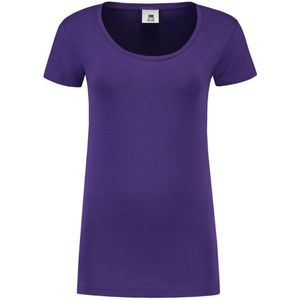 Lemon Soda dames T-shirt met korte mouwen in de kleur paars in de