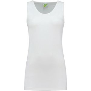 L&S - Sport Singlet - Wit - Katoen - Aansluitende Pasvorm