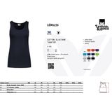 L&S - Sport Singlet - Wit - Mouwloos Shirtje - Katoen/Elastaan