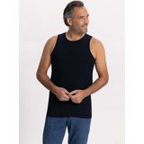 Lemon &amp; Soda Sport singlet voor heren - donkerblauw - mouwloos shirtje - katoen/elastaan - ademend