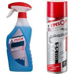 1x Olie cyclon bionet triggerspray 750ml + 1x  Cyclon Course spray met PTFE 500ml
