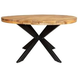 Homestylingshop Eetkamertafel Sanne industrieel rond massief mango 14