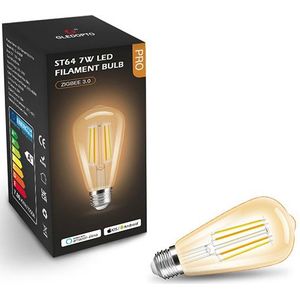 Zigbee Led Lamp | E27 | Edison ST64 | White Ambiance | Goud | 7W | Gledopto