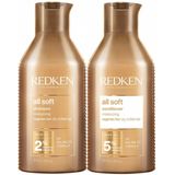 Redken - All Soft Argan Oil Set - 2x300ml - Haarolie