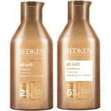 Redken - All Soft Argan Oil Set - 2x300ml - Haarolie