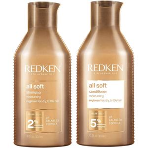 Redken - All Soft Argan Oil Set - 2x300ml - Haarolie