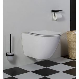 Saniclear Jama compact randloos hangend toilet met platte softclose zitting