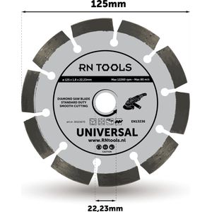 RNtools - Diamantzaagblad - ⌀ 125 x 22,23 mm