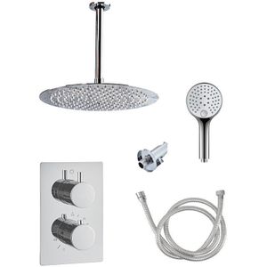 Saniclear Talpa inbouwregendouche 30cm met plafondarm en 2 standen handdouche chroom