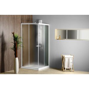 Aqualine Alain vierkante douchecabine 70x70cm mat glas