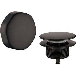 Mueller knop/plug badoverloopcombinatie in mat zwart
