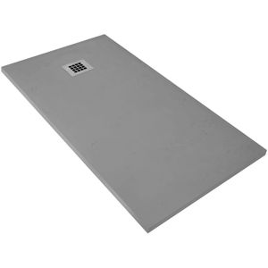 SaniGoods Slate composiet douchebak mat grijs 90x90cm vierkant anti-slip