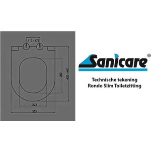 Sanicare Rondo slim toiletzitting