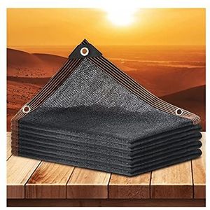 Zonnezeil Luifel Met Oogjes Schaduwnet Schaduwnet Met 90% Schaduweffect UV-beschermingsnet Tuinnet Kleuren Passend Bij Uw Tuin Zonweringdoek Windbescherming Privacyscherm (Color : Noir, Size : 4m x