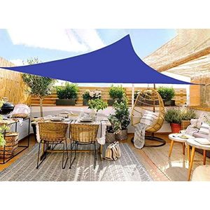 Zonnezeil Outdoor Shade Mesh Shade Awning Canvas Shade Sails 90% UV-zonnebrandcrème For Tuinzwembad (Color : Blue, Size : 4x6m)