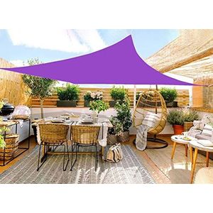 Zonnezeil Rechthoekige Zonneschermzeilen Voor Terrassen - 98% UV-blok Buitenbedekkende Luifel Voor Achtertuin, Veranda, Gazon, Tuin, Zwembad (Color : Purple, Size : 3x5m)