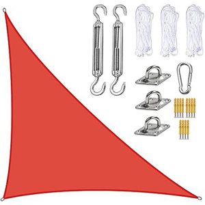 Zonnescherm zeil parasol zeil schaduwzeil tuin zonnescherm patio luifel terras buiten driehoekige Oxford-doek (kleur: oranje, maat: 3 x 3 x 4,3 m)