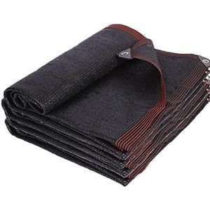 Zonnezeil Schaduwnet Schaduwdoek, 90% UV-bestendig Zwart Schaduwnet Voor Plantenafdekking, Kaszwembad Of Kennel (Color : Noir, Size : 8m x 10m)