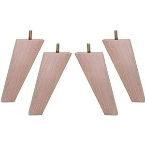 Metal Table Legs Furniture Legs 4pcs Solid 18CM Wood Feet Replacement Sofa Couch Chair Table Cabinet Furniture Carving (Color : 7.5x18cm) (Color : 7.5x18cm) (Color : 6.5x18cm, Size : As shown)
