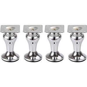 Dining Table Legs Furniture Legs 4Pcs 15/20cm Cabinet Legs, Golden Stainless Steel Replaceable Furniture Feet, with Screws (Size : 20cm)