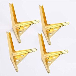 Dining Table Legs Furniture Legs Triangle Furniture Feet, Modern Style Furniture for Cabinet Cupboard Sofa Couch Chair Ottoman,4 (Color : Gold, Size : 18cm/7.09inchch) (Color : Gold) (Color : Svart