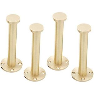 Dining Table Legs Furniture Legs 4Pcs Pure Brass, Adjustable TV Cabinet Feet, Bedside Table Legs Sofa Foot Furniture Feet Table Legs Increased Cabinet Legs, with Screws (Size : 210mm)