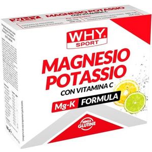 WHY SPORT Magnesium kalium met vitamine C - voedingssupplement voor minerale zouten en vitamine C glutenvrij - smaak citrusvruchten - 10 zakjes Ã  10 g