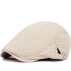 Flat Cap Beige Duckbill - Moderne Platte Pet - Verstelbaar