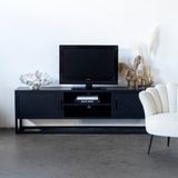 TV Meubel Zwart - Metaal - 160x38x61cm - Tv-meubel Urban - Giga Meubel