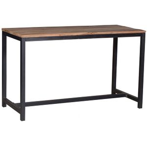 Eettafel Rechthoek - 3cm Dik Houten Blad - Metalen Frame -140x70x110cm - Eettafel Jim - Giga Meubel