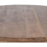 Eettafel Barn Rond Mangohout 100cm Naturel - Mangohout/Metaal - Giga Meubel