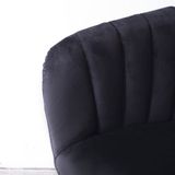 Fauteuil Amy Velvet Zwart - Giga Meubel