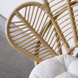 Giga Meubel - Rotan Stoel - Zithoogte 43cm - 90x40x94cm - Leaf Chair