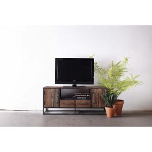 Tv-meubel Lio M Bruin - Gerecycled Hout - Giga Meubel - 55x150cm