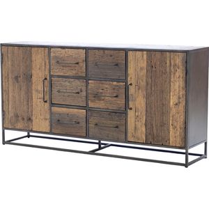 Giga Meubel - Dressoir Donkerbruin - 180x40x90cm - Gerecycled Hout