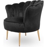 Fauteuil Jada Velvet Zwart - Giga Meubel